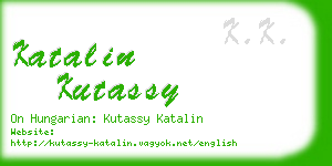 katalin kutassy business card